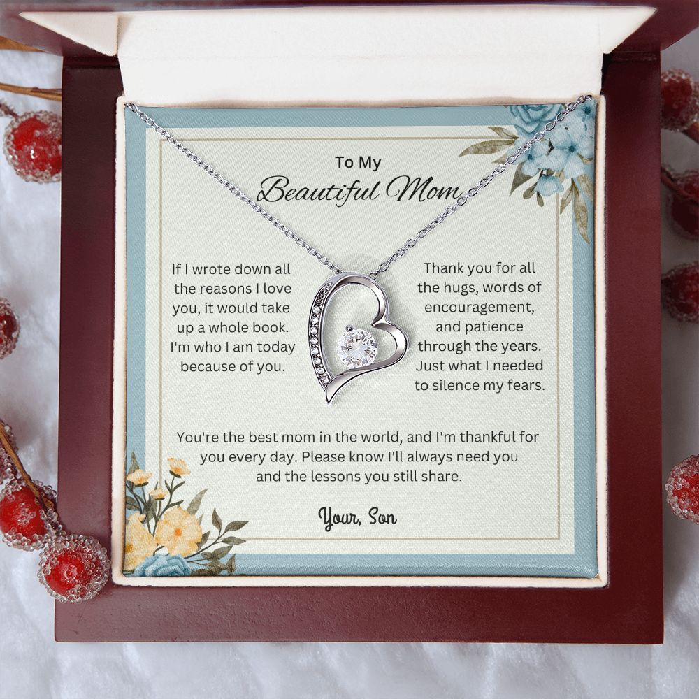 To My Beautiful Mom | Forever Love Necklace (Son)