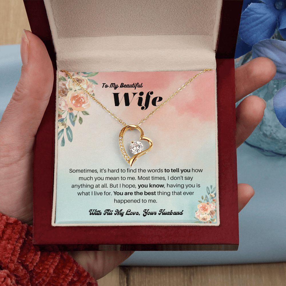 To My Beautiful Wife | Forever Love Necklace
