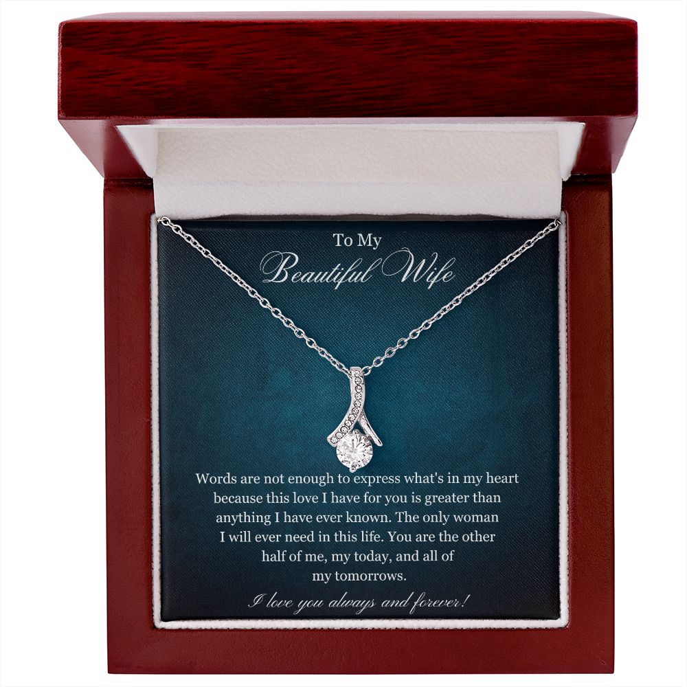 To My Beautiful Wife | Alluring Beauty Necklace