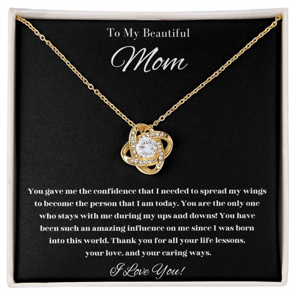 To My Beautiful Mom | Love Knot Necklace