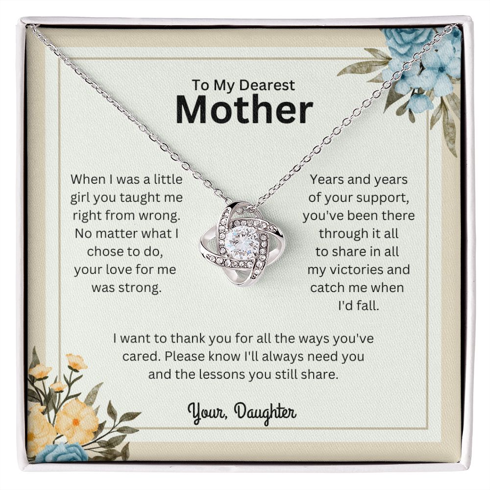 To My Dearest Mother | Love Knot Necklace (Daughter)