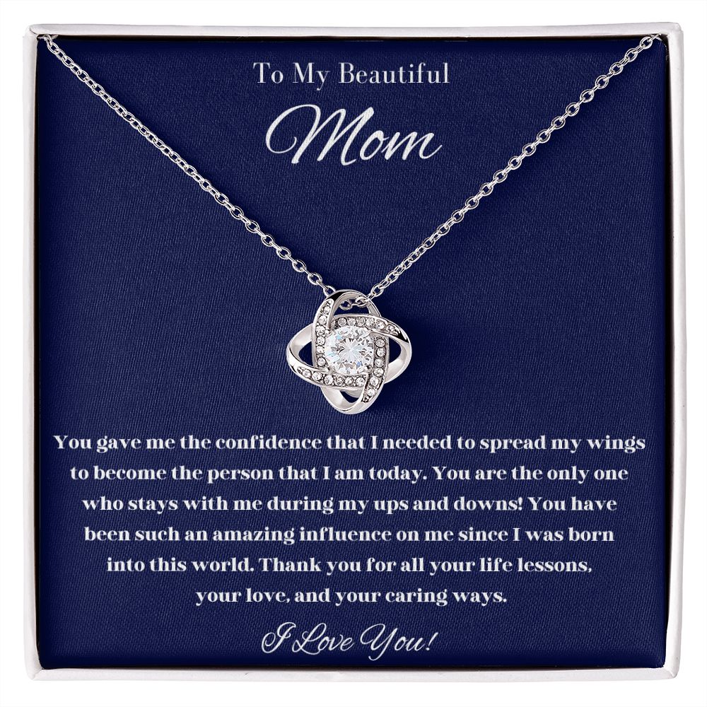To My Beautiful Mom | Love Knot Necklace