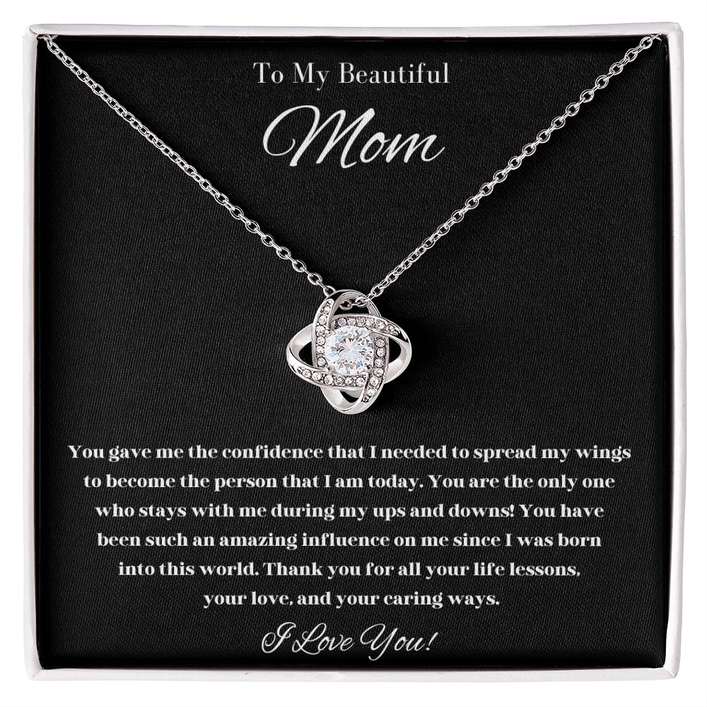 To My Beautiful Mom | Love Knot Necklace
