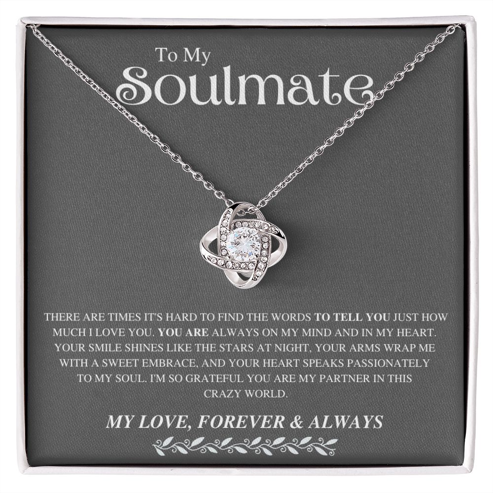To My Soulmate | Love Knot Necklace