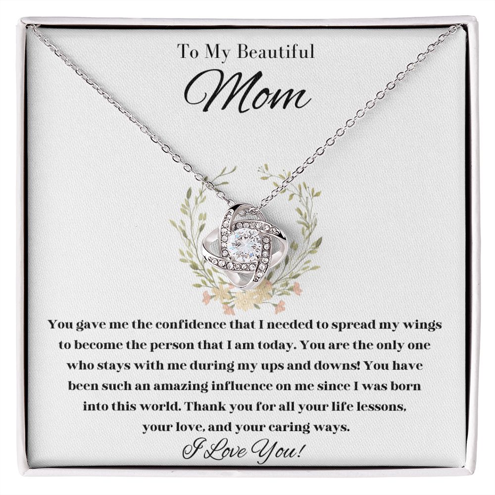 To My Beautiful Mom | Love Knot Necklace