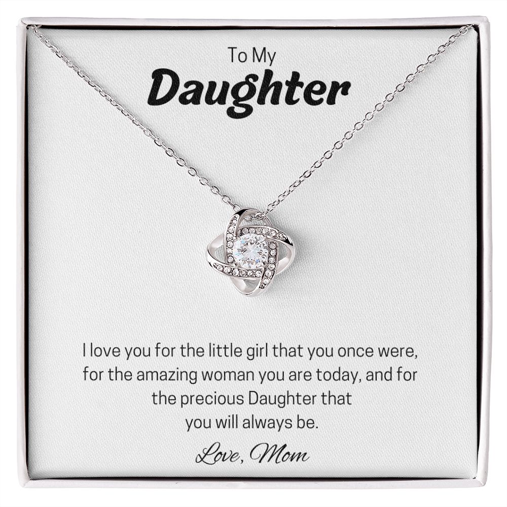 To My Daughter | Love Knot Necklace (Mom)