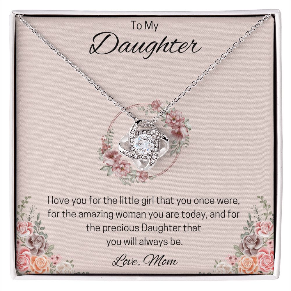 To My Daughter | Love Knot Necklace (Mom)