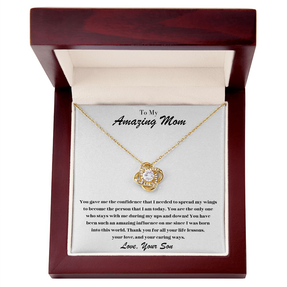 To My Amazing Mom | Love Knot Necklace (Son)