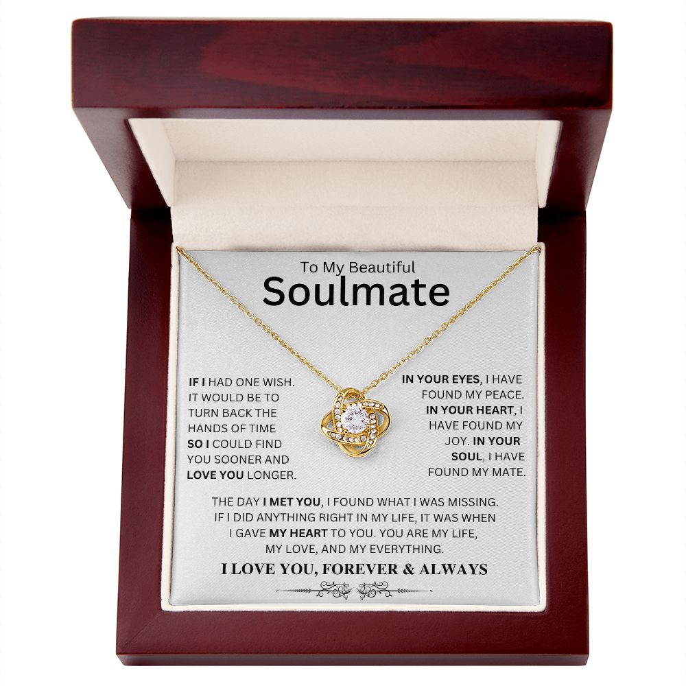 To My Soulmate | Love Knot Necklace