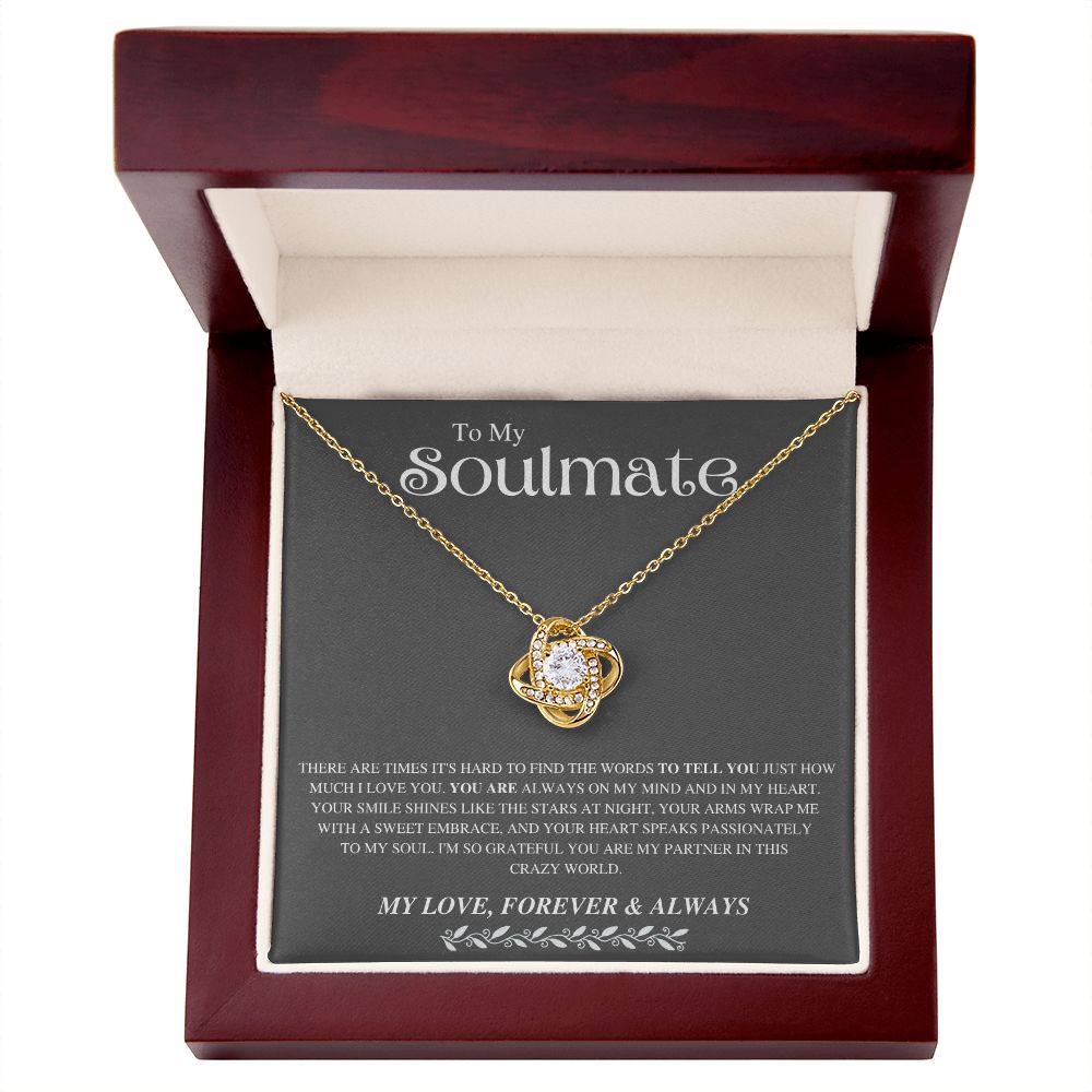 To My Soulmate | Love Knot Necklace