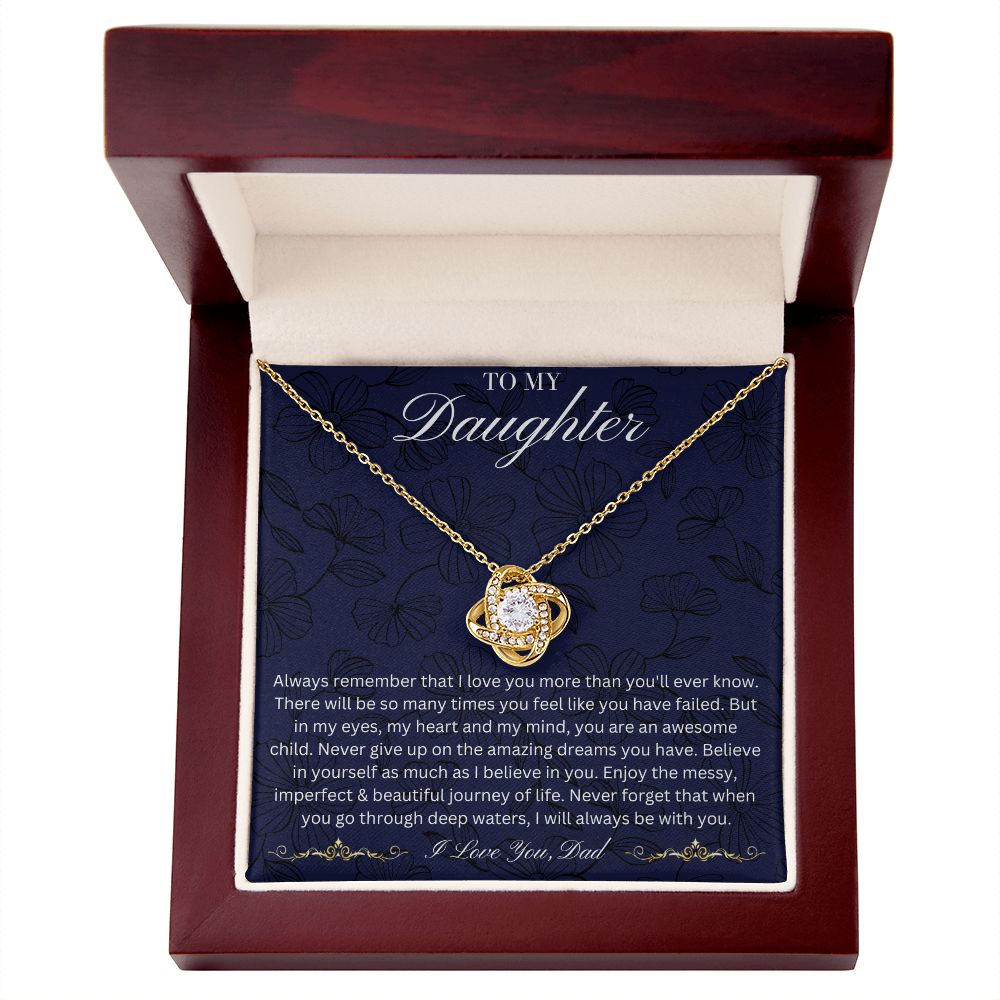 To My Daughter | Love Knot Necklace