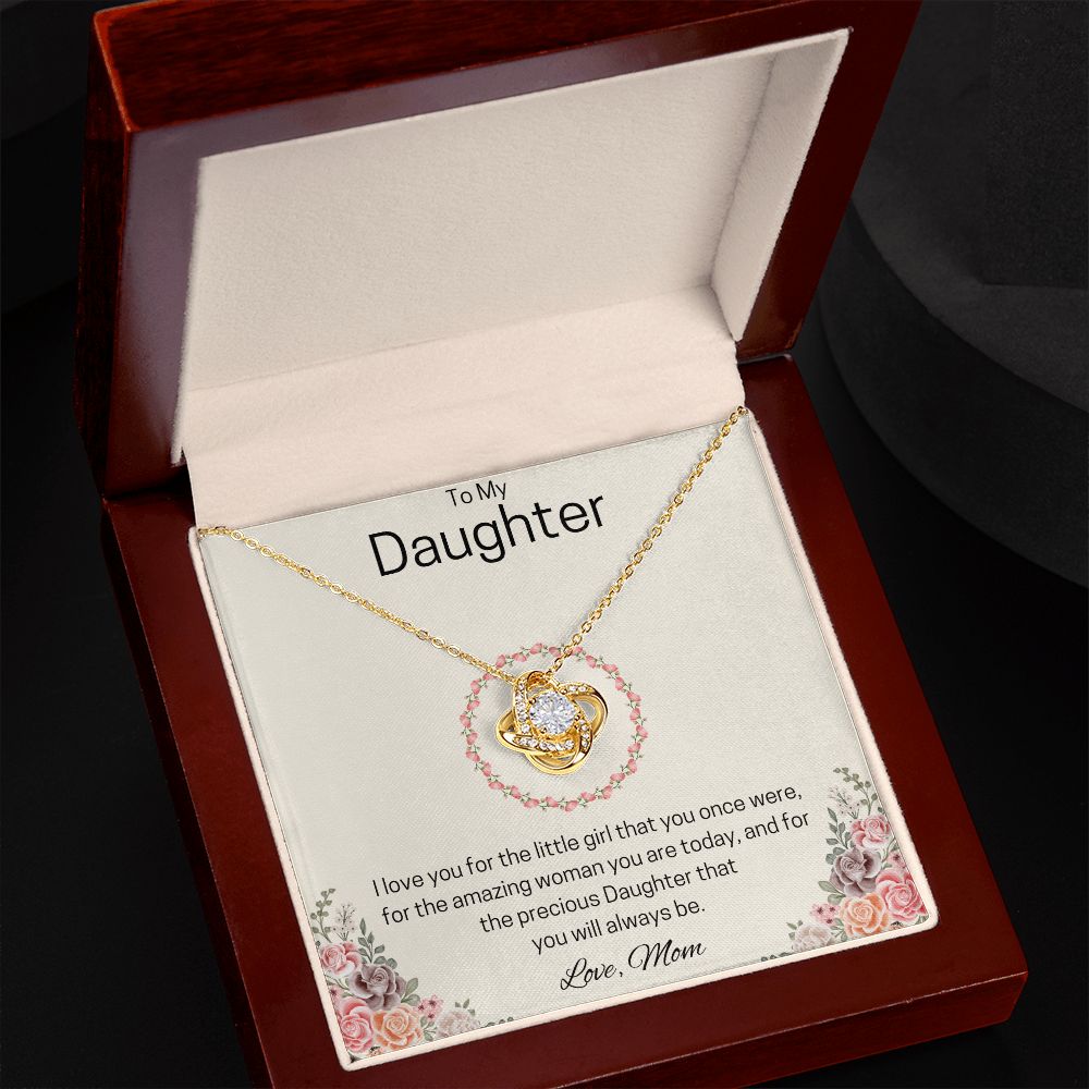 To My Daughter | Love Knot Necklace (Mom)