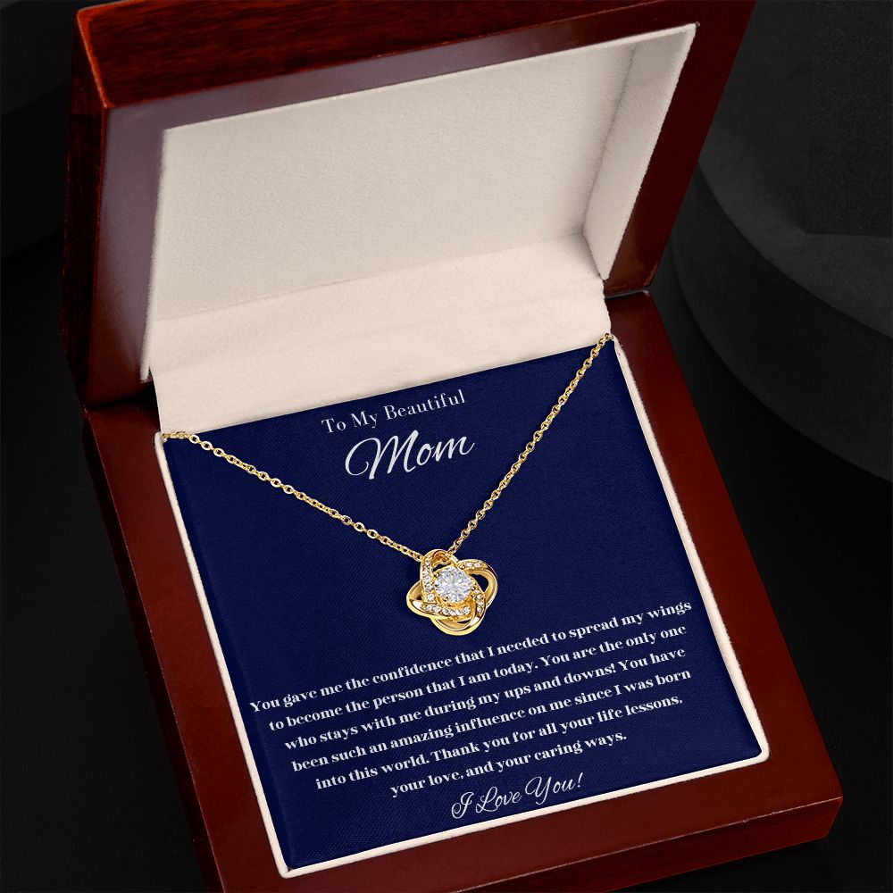 To My Beautiful Mom | Love Knot Necklace