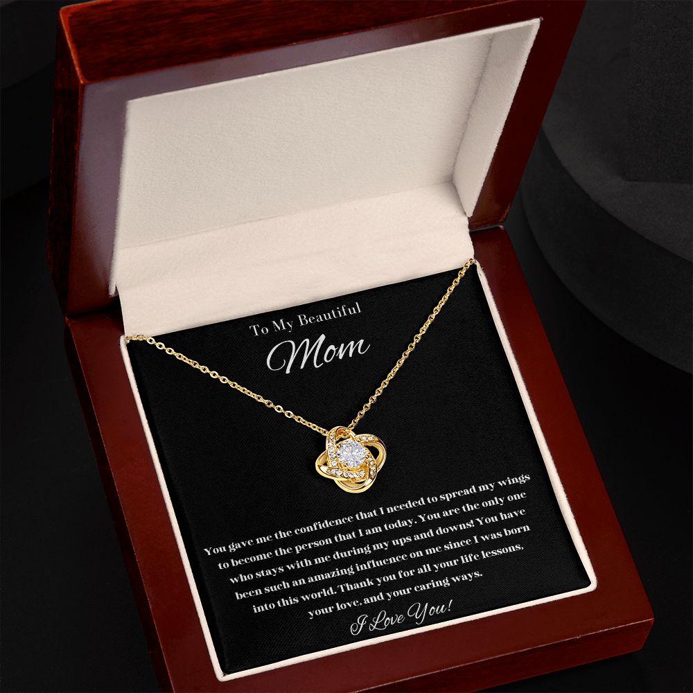 To My Beautiful Mom | Love Knot Necklace