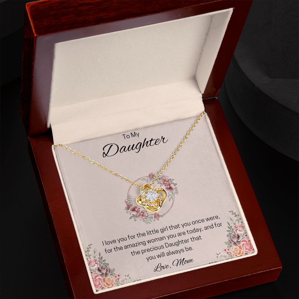 To My Daughter | Love Knot Necklace (Mom)
