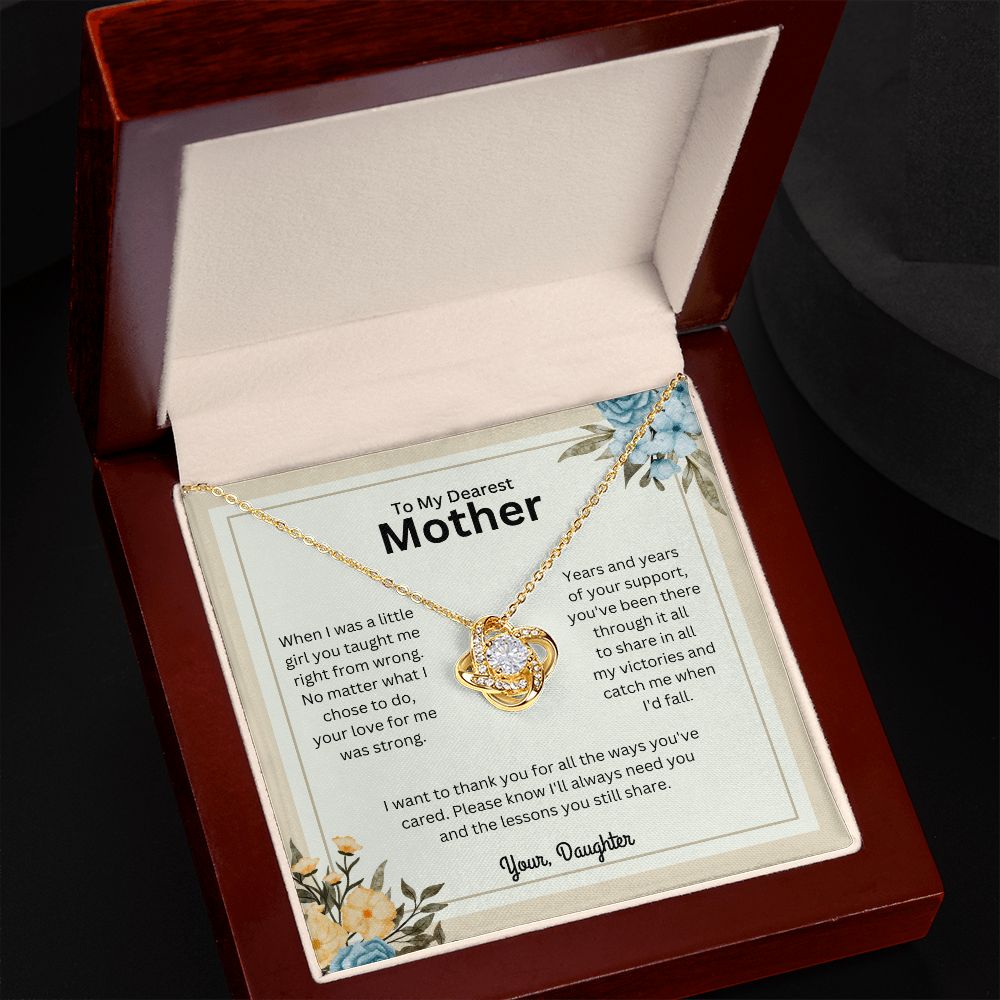 To My Dearest Mother | Love Knot Necklace (Daughter)