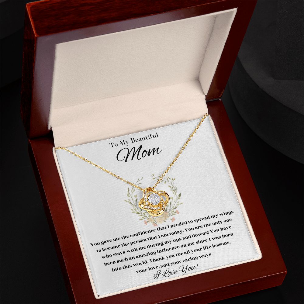 To My Beautiful Mom | Love Knot Necklace