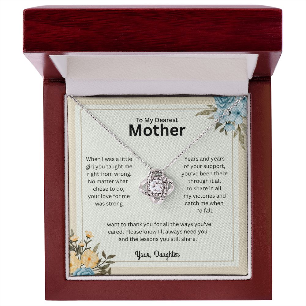 To My Dearest Mother | Love Knot Necklace (Daughter)