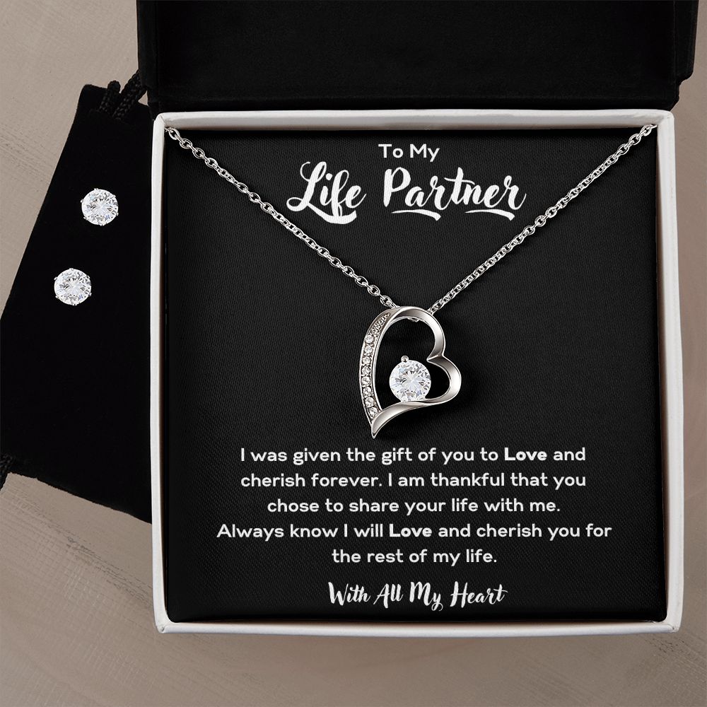 To My Life Partner | Forever Love Necklace
