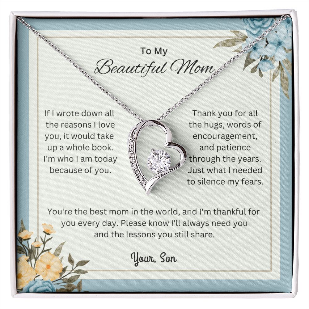 To My Beautiful Mom | Forever Love Necklace (Son)