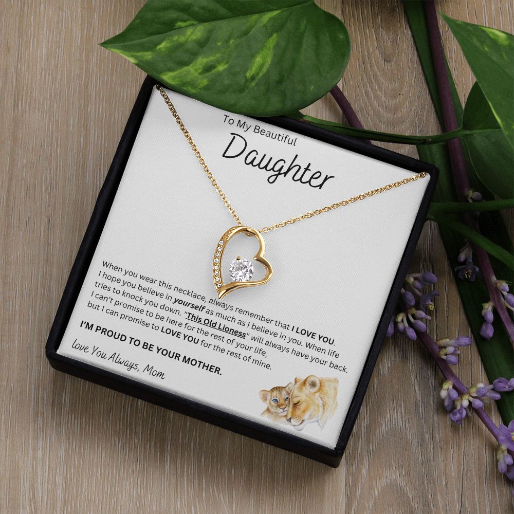 To My Beautiful Daughter | Forever Love Necklace (Mom)