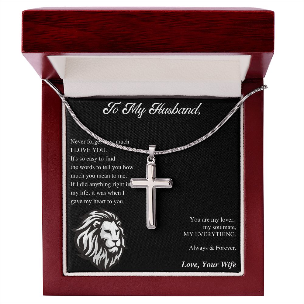 To My Husband | Stainless Steel Cross Necklace