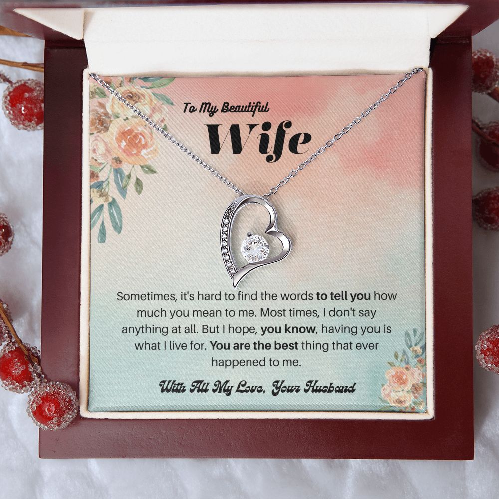 To My Beautiful Wife | Forever Love Necklace