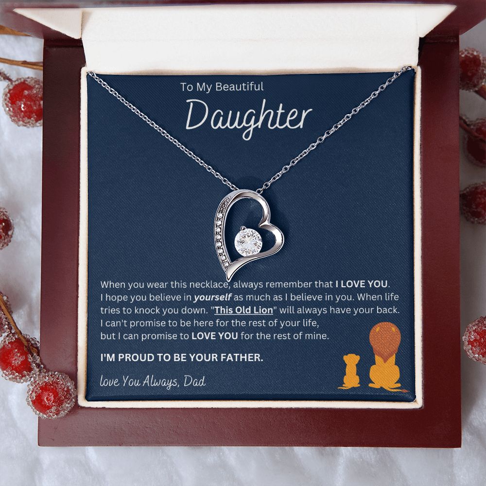 To My Beautiful Daughter | Forever Love Necklace (Dad)