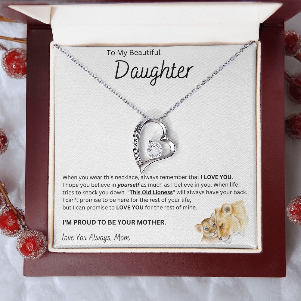 To My Beautiful Daughter | Forever Love Necklace (Mom)