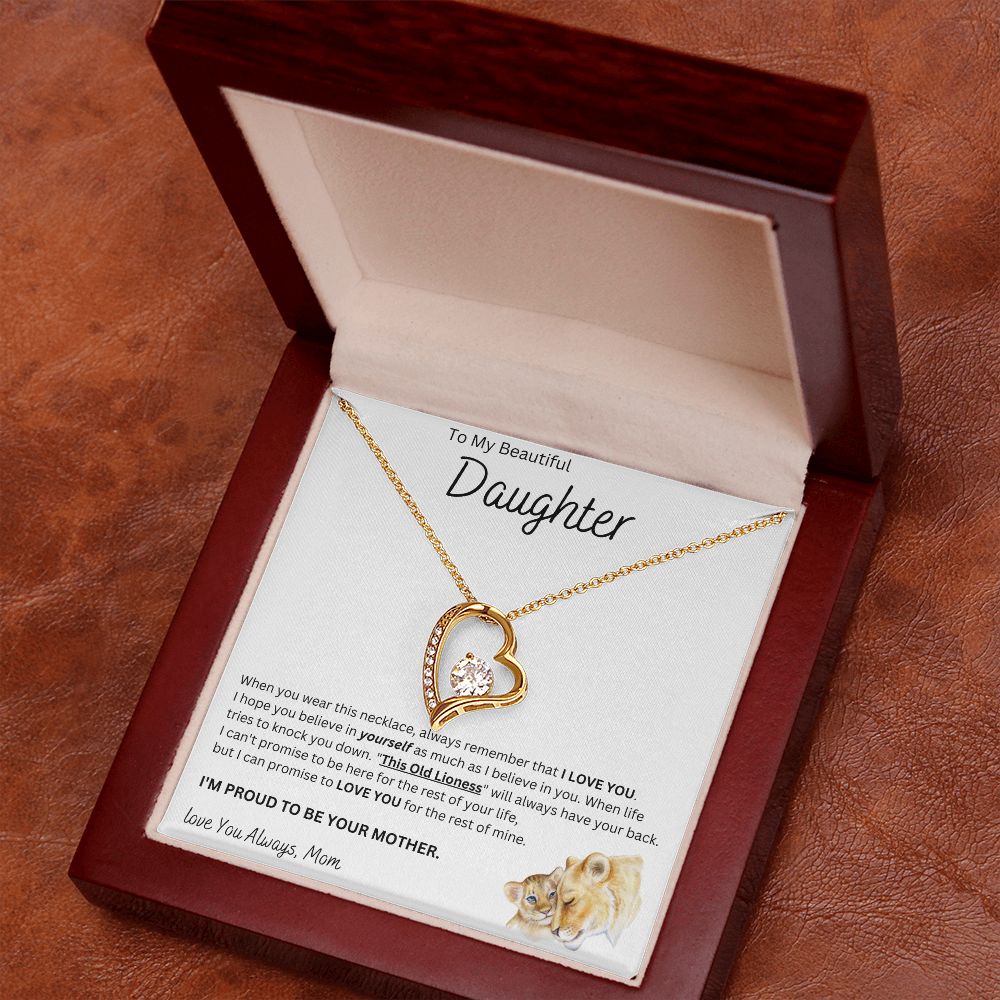 To My Beautiful Daughter | Forever Love Necklace (Mom)