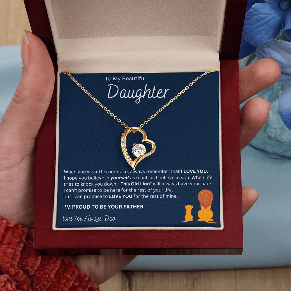 To My Beautiful Daughter | Forever Love Necklace (Dad)