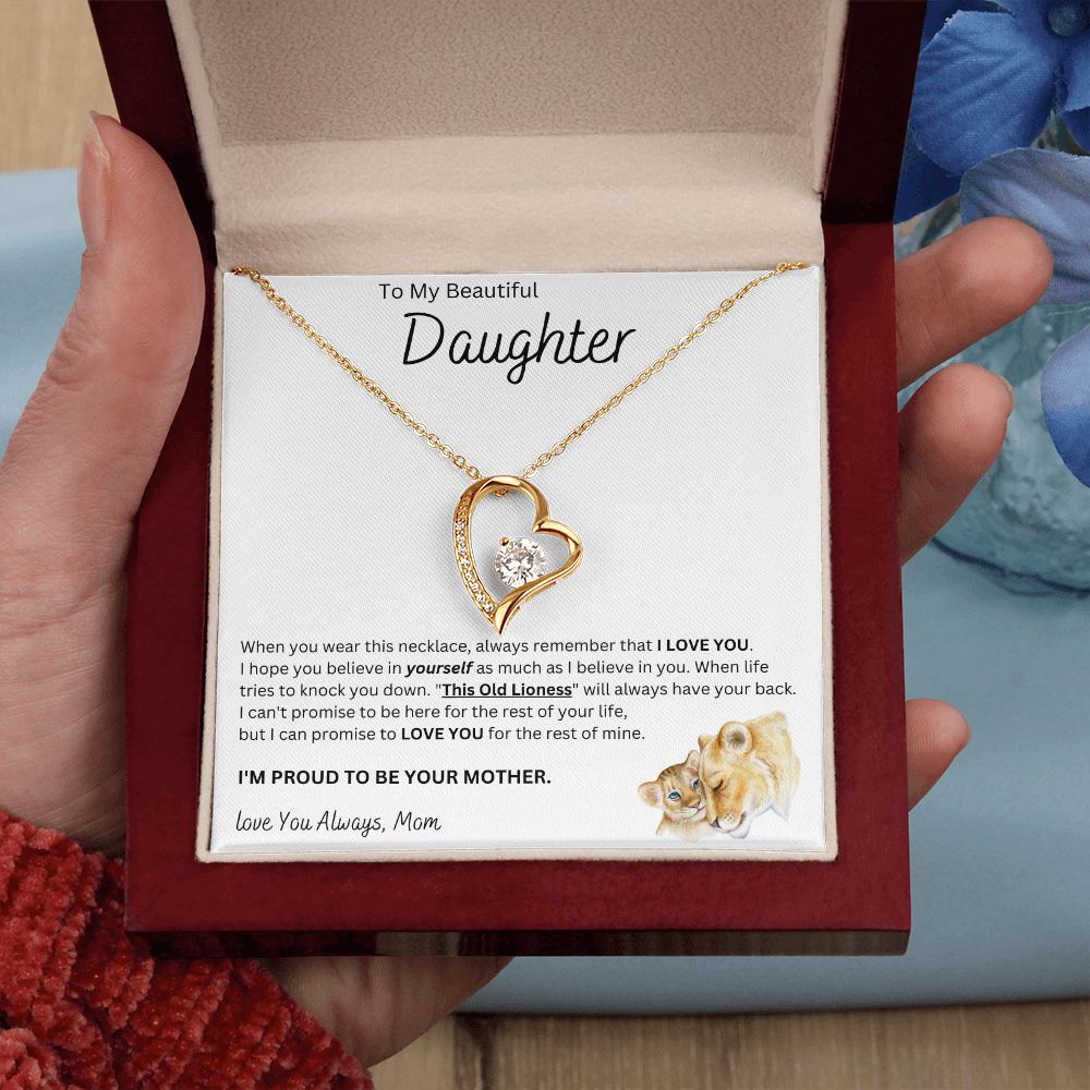 To My Beautiful Daughter | Forever Love Necklace (Mom)