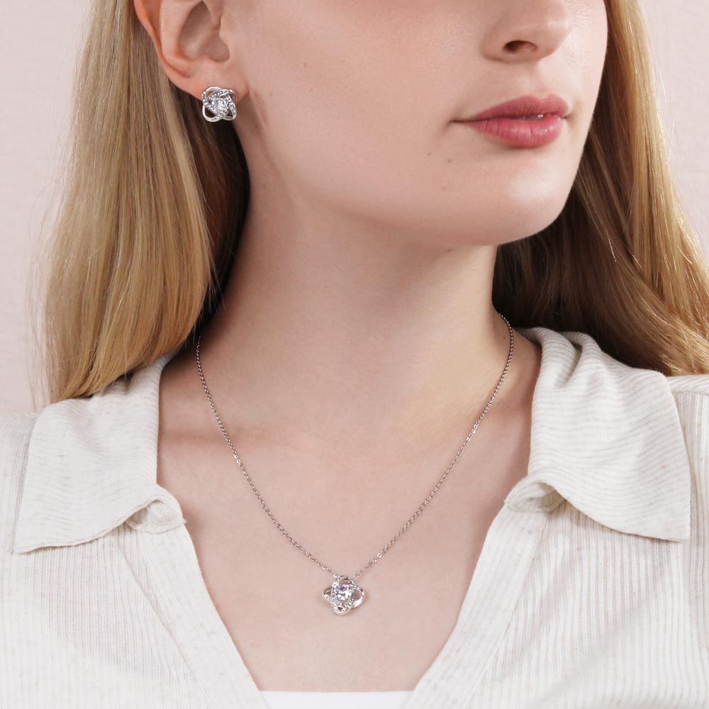 To My Soulmate | Love Knot Earring & Necklace Set