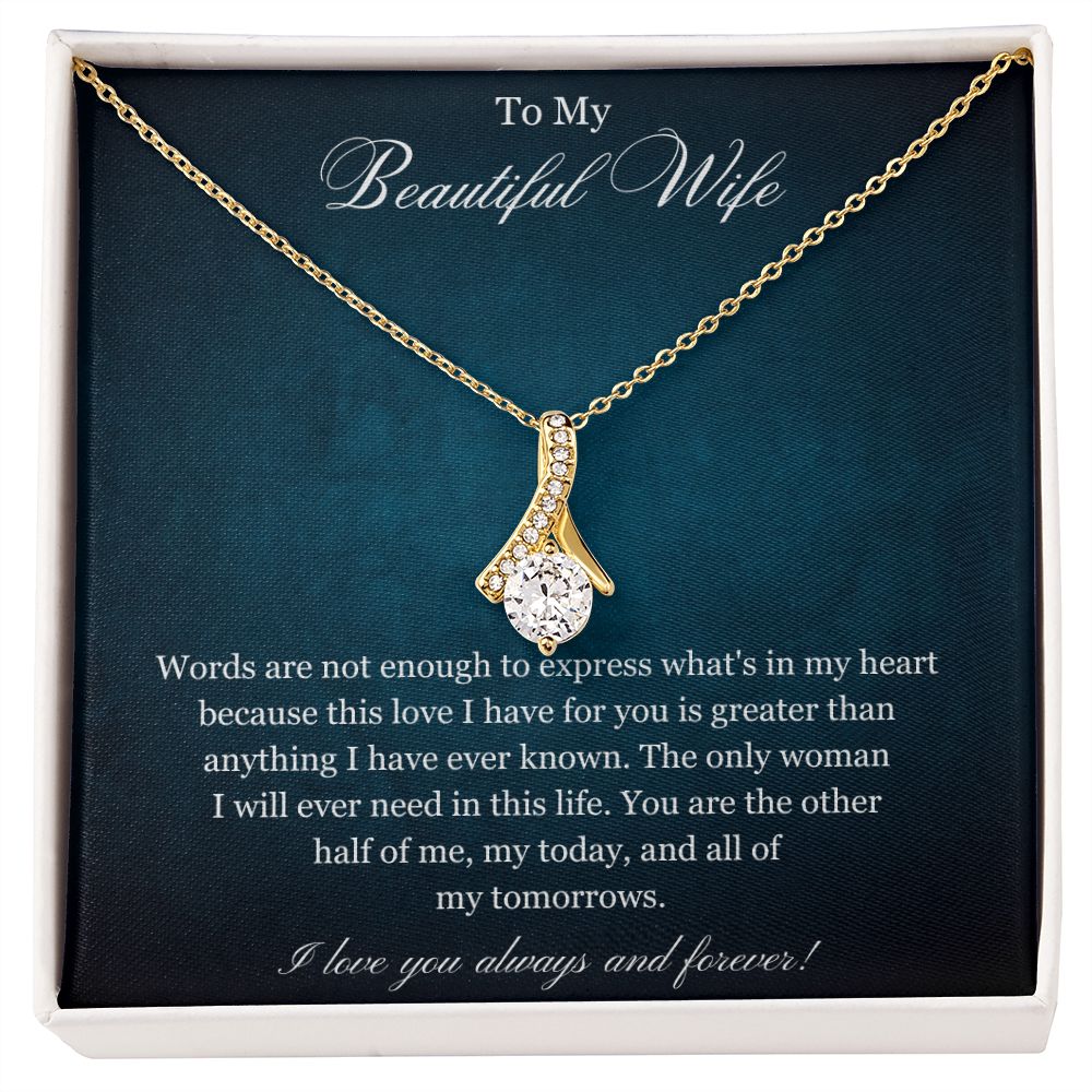 To My Beautiful Wife | Alluring Beauty Necklace