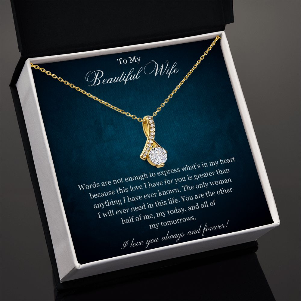 To My Beautiful Wife | Alluring Beauty Necklace