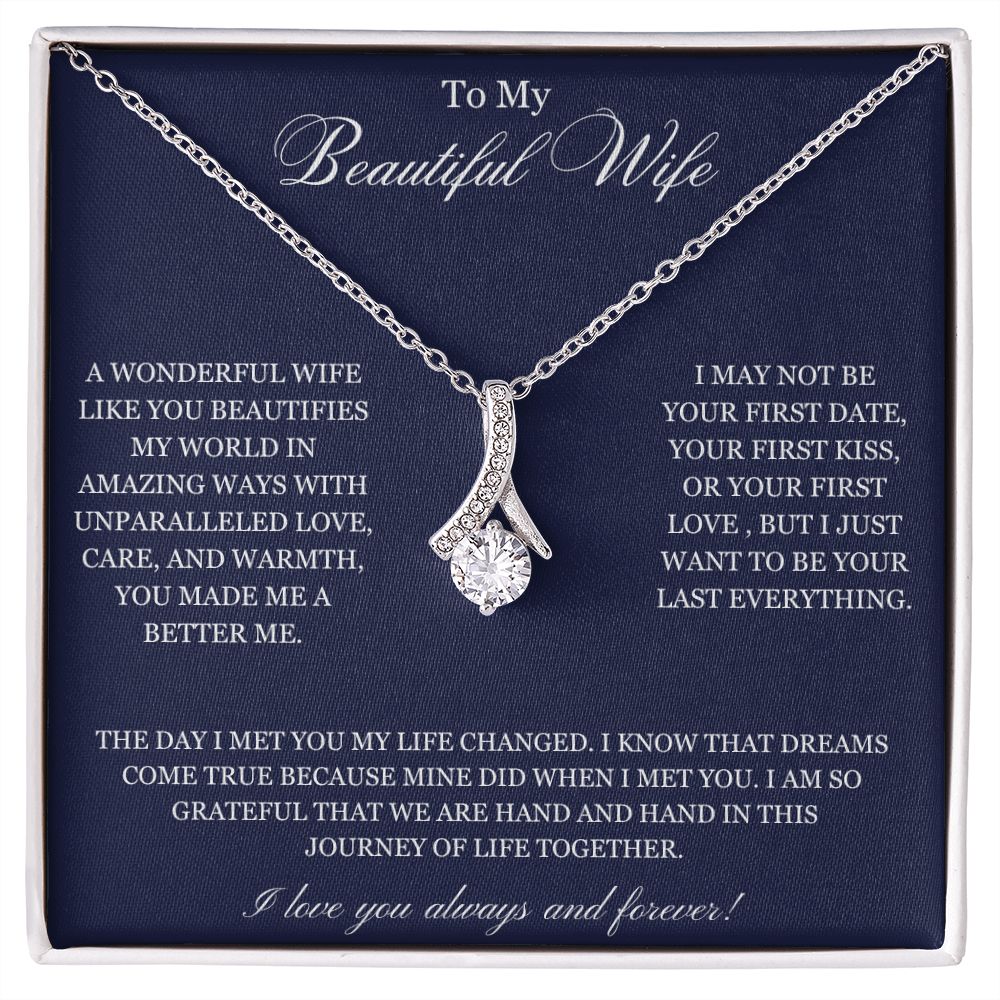 To My Beautiful Wife | Alluring Beauty Necklace