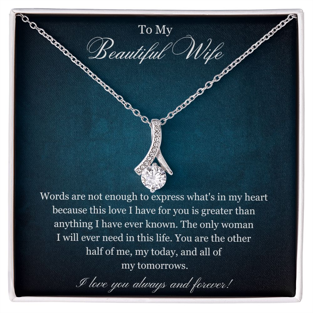 To My Beautiful Wife | Alluring Beauty Necklace