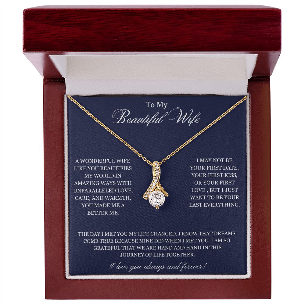 To My Beautiful Wife | Alluring Beauty Necklace