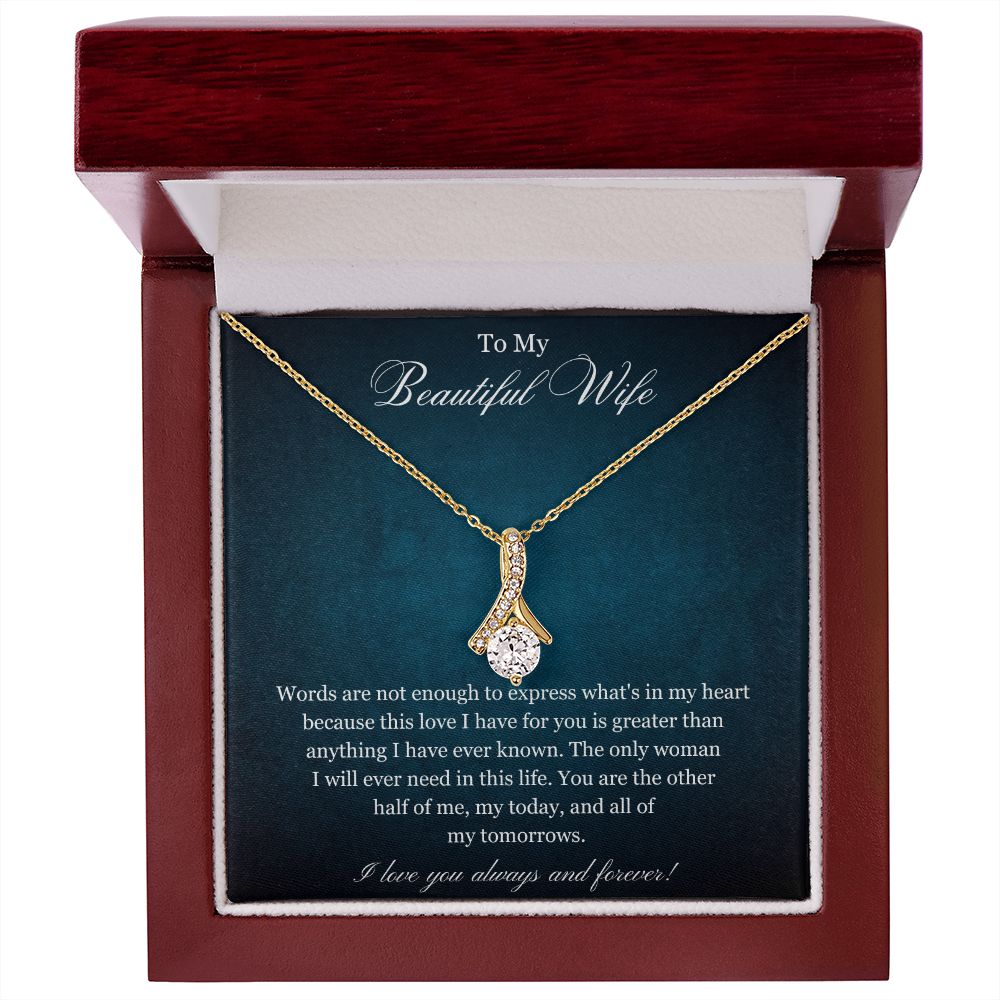 To My Beautiful Wife | Alluring Beauty Necklace