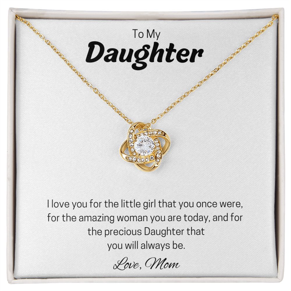 To My Daughter | Love Knot Necklace (Mom)