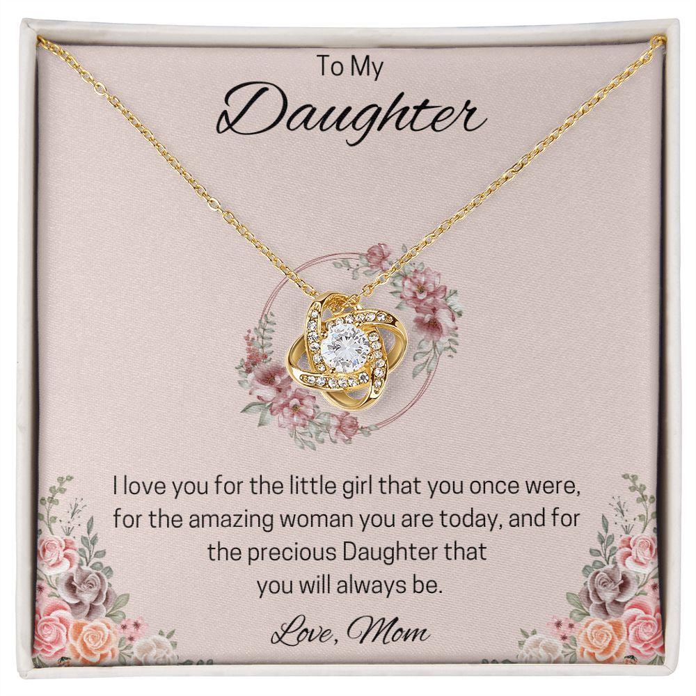 To My Daughter | Love Knot Necklace (Mom)