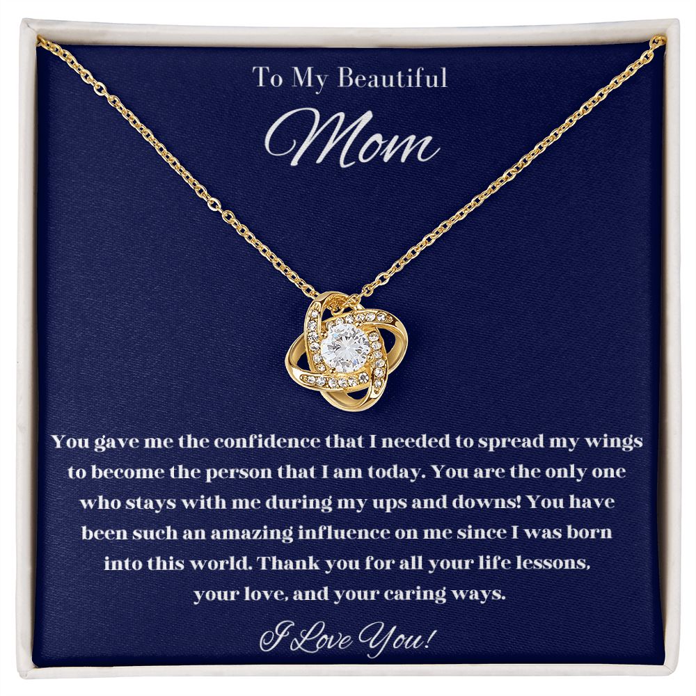 To My Beautiful Mom | Love Knot Necklace