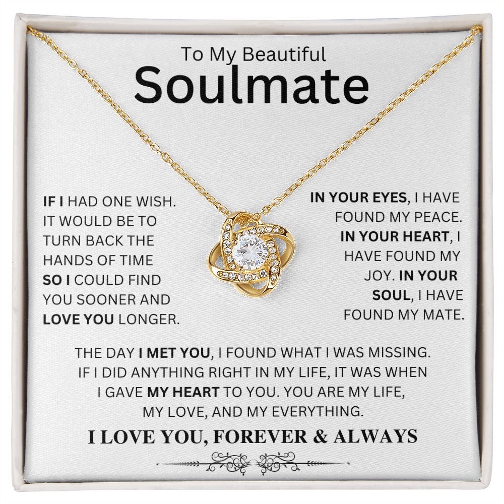 To My Soulmate | Love Knot Necklace