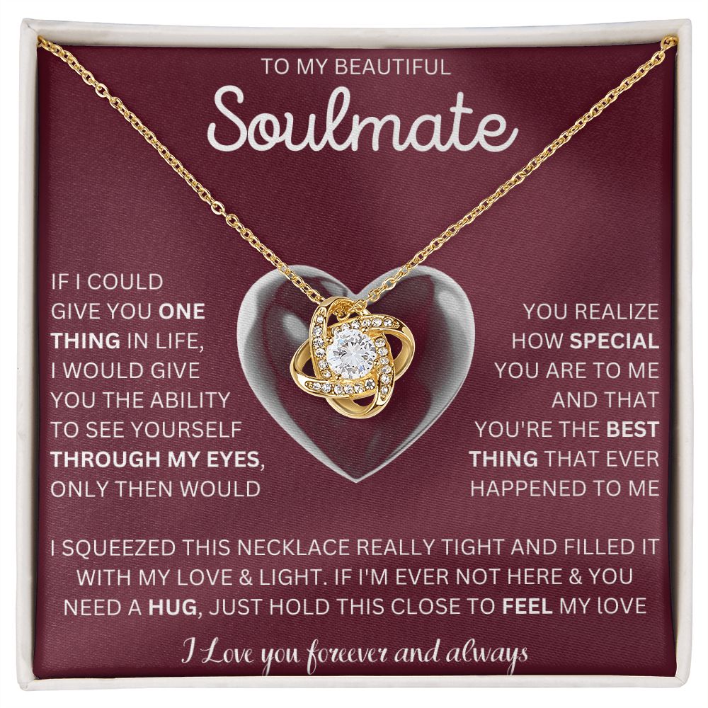 To My Soulmate | Love Knot Necklace