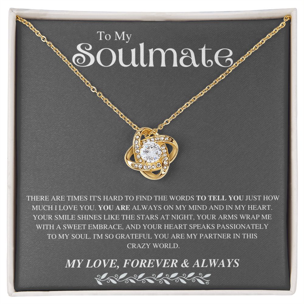 To My Soulmate | Love Knot Necklace