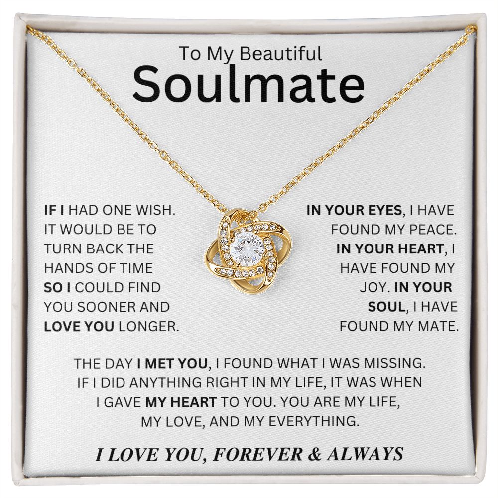 To My Soulmate | Love Knot Necklace