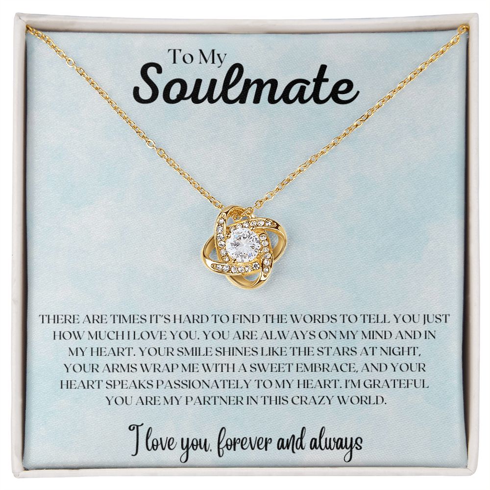 To My Soulmate | Love Knot Necklace