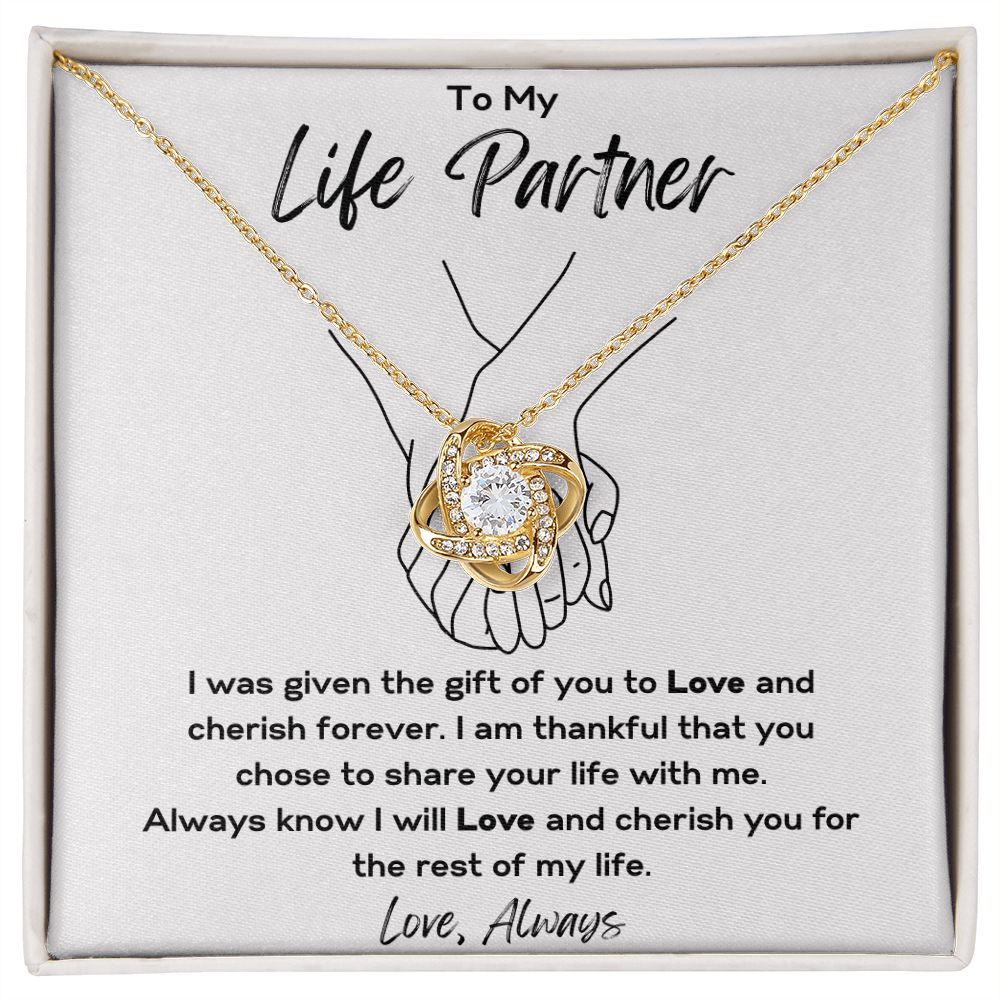 To My Life Partner | Love Knot Necklace