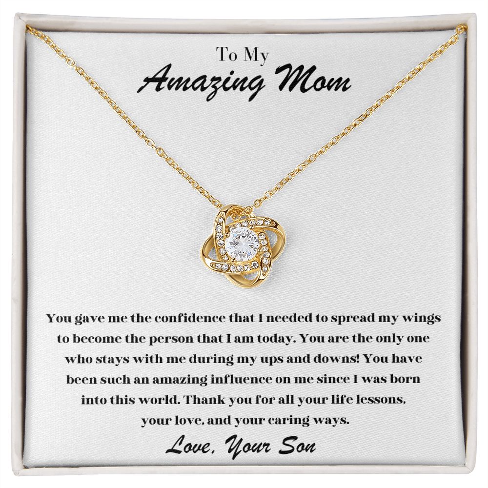 To My Amazing Mom | Love Knot Necklace (Son)