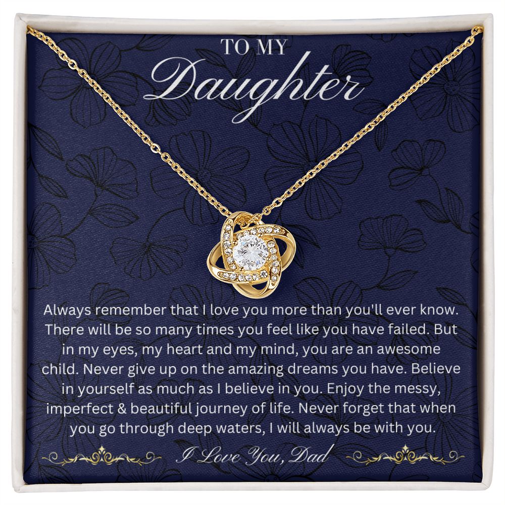 To My Daughter | Love Knot Necklace